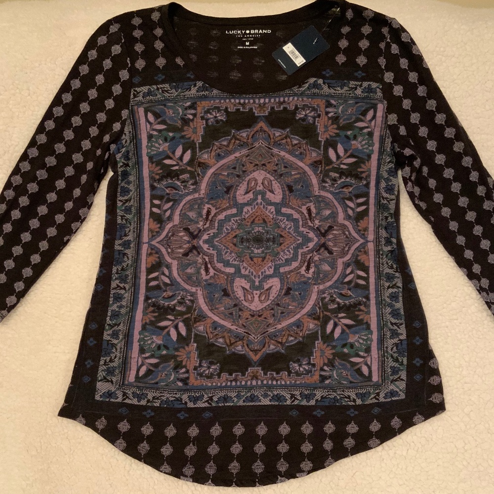 Lucky Brand - Los Angeles (Brand New) Medium - Black with Floral Design